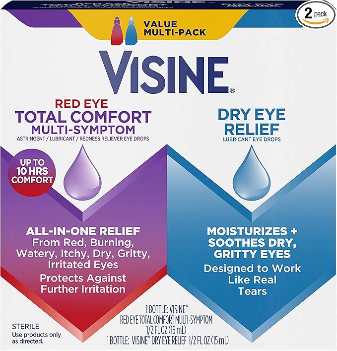 Visine Red Eye Total Comfort Multi-Symptom 2 Items