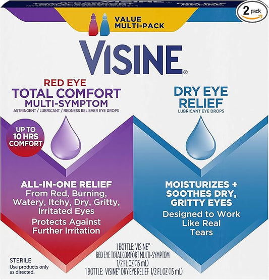 Visine Red Eye Total Comfort Multi-Symptom 2 Items