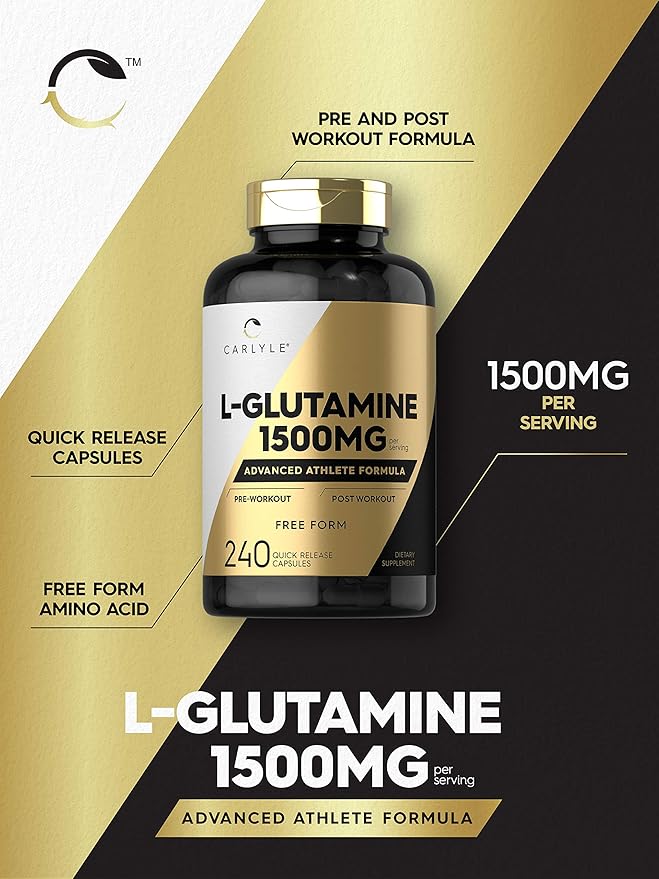 Carlyle L Glutamine Capsules 1500mg | 240 Count