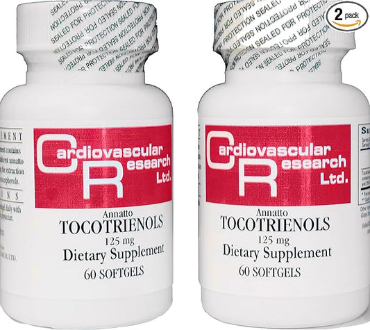 120 Softgels 125 mg Vitamin E 90% Delta 10% Gamma, 2 Bottles 60 Soft
