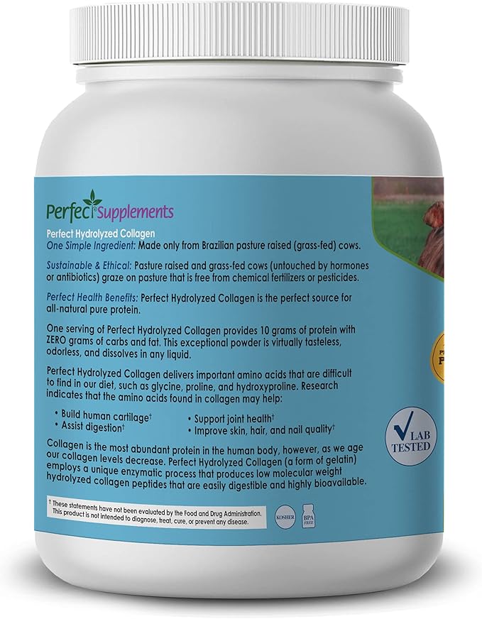 Perfect Supplements – Unflavored Hydrolyzed Collagen 660 Grams