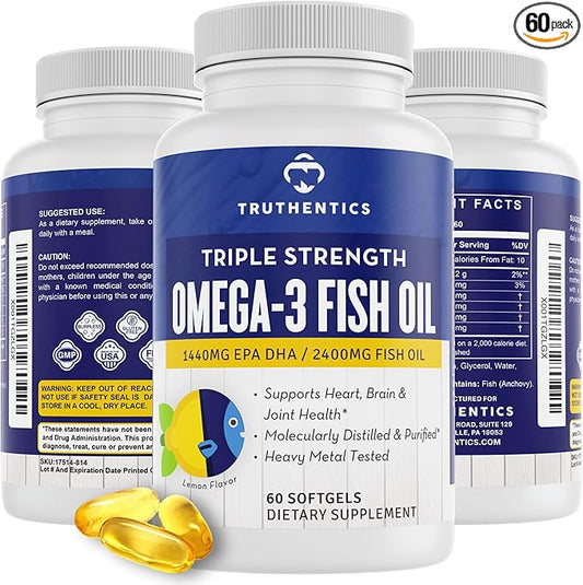 Omega 3 Fish Oil, 2400 mg Omega-3 Fatty 60 Softgels