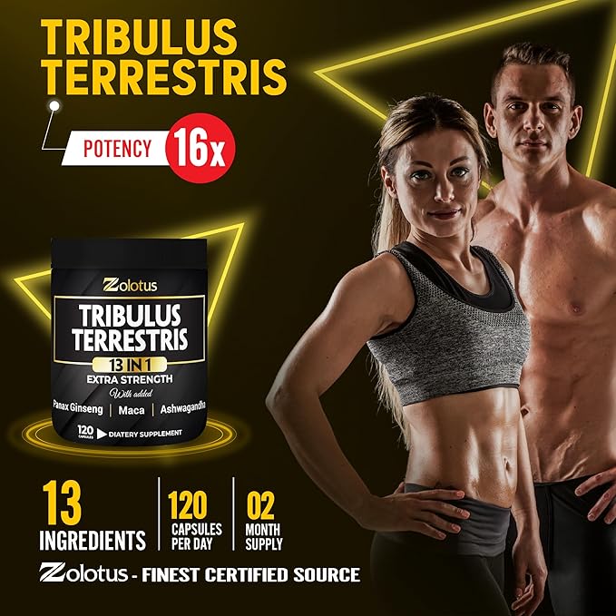 13in1 Tribulus Terrestris Capsules 16000mg Per 120 Counts