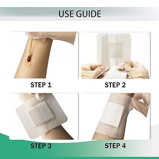 2.3X2.7 Inches Sterile Adhesive Island Wound Pads,100 Individually QICHUANG(2.3X2.7INCHES-C100)