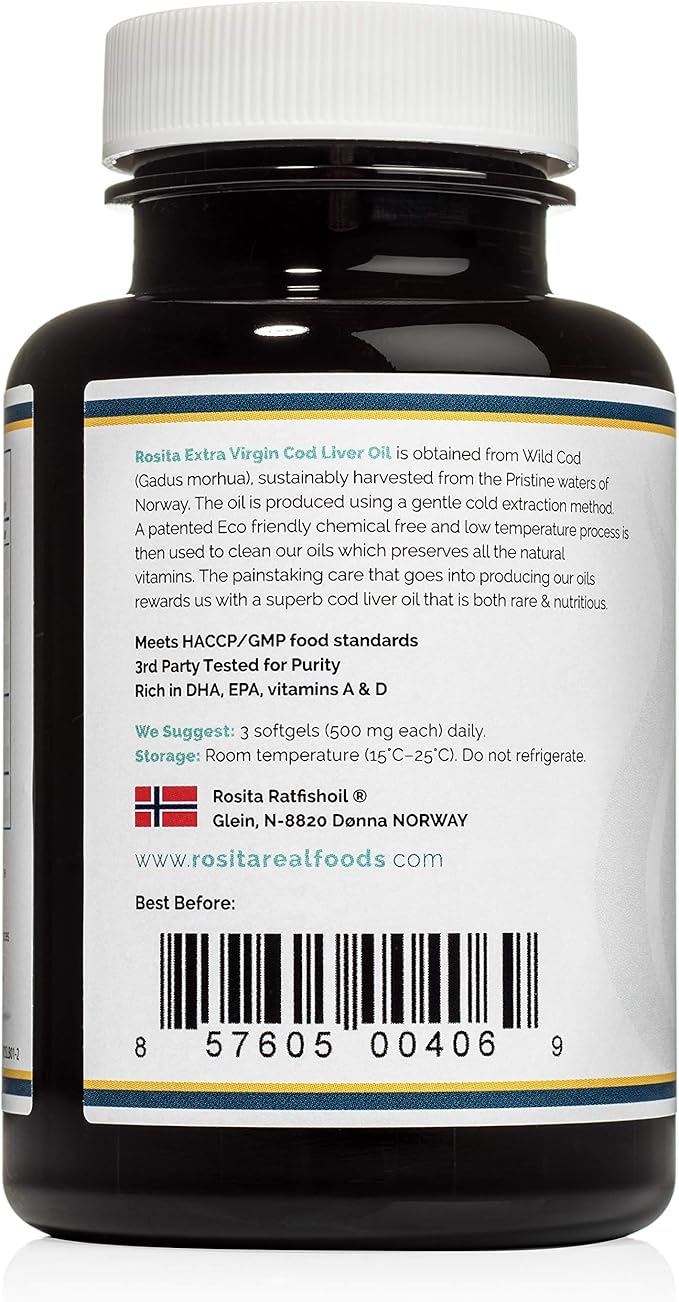 Rosita Extra Virgin Cod Liver Oil 90 Count