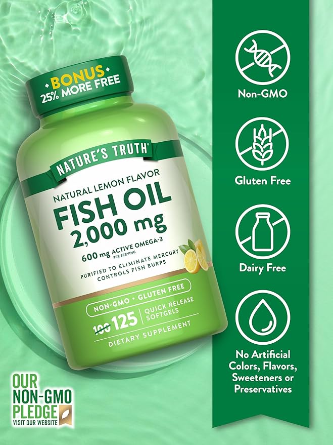 Nature's Truth Omega 3 Fish Oil 2000 mg 125 Liquid