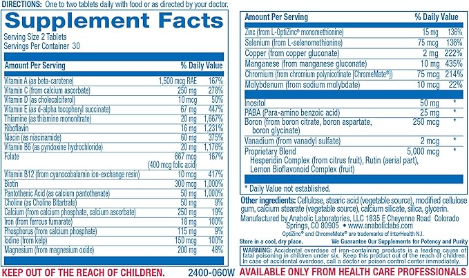 Anabolic Laboratories Daily Multivitamin for Men 120 Daily