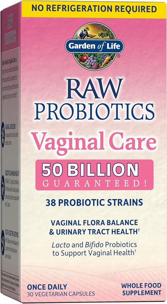 Garden of Life RAW Probiotics Vaginal 50 Billion 30 Vegetarian