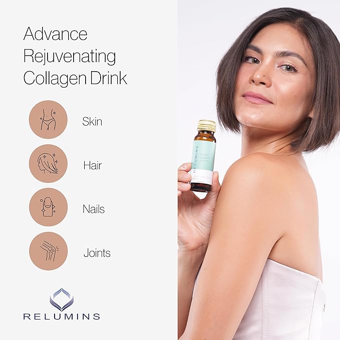 Relumins Advance Rejuvenating Collagen Beauty Drink CoQ10, EGCG, 50mL Drinks 3 Packs