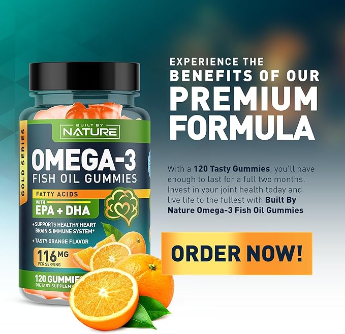 Omega 3 Fish Oil Gummies 3 Fish 120 Gummies, 60 Day