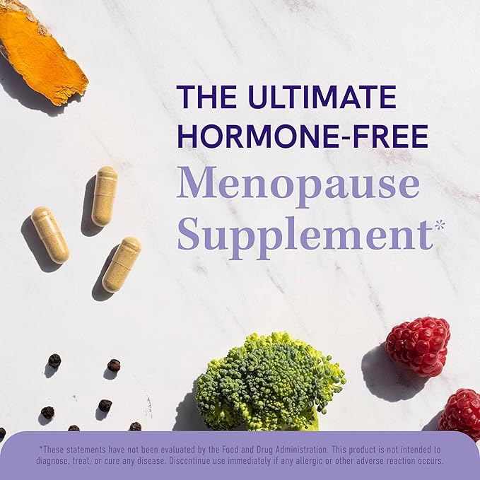 Menopause Supplement for Women Hot Flashes & Night Sweats | Hormone Balance, Menopause Relief for Women & Perimenopause Support | with Black Cohosh, DIM & Red Clover | Third-Party Tested | 30 Ct