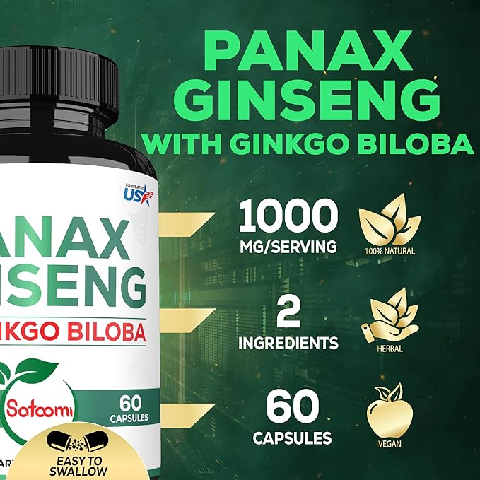 1000mg Korean Red Panax Ginseng and 60 Vegan