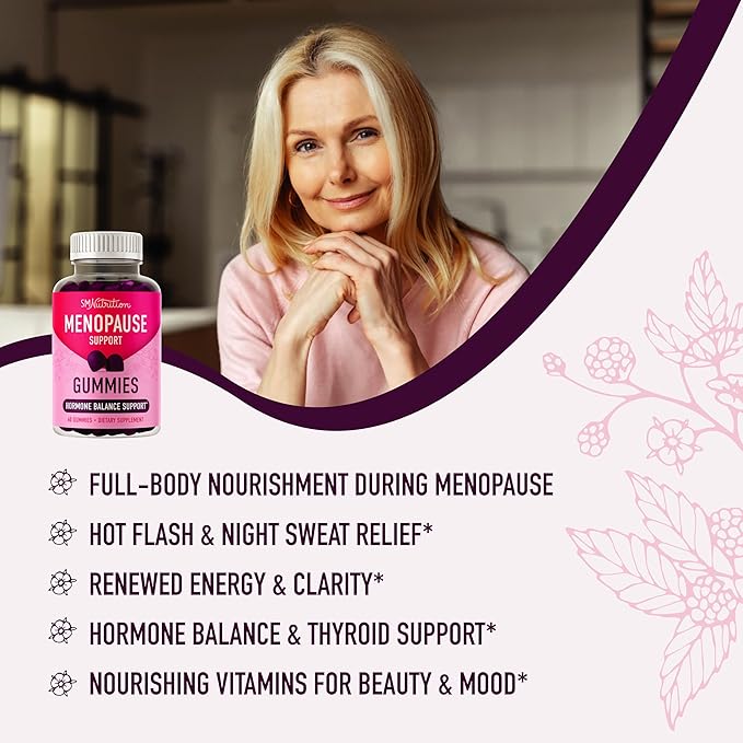 Menopause Support Gummies D3, PABA, 60ct.