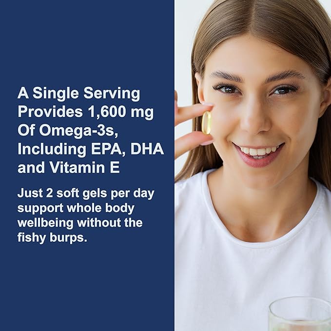Carlson - Elite Omega-3 Gems, 1600 Omega-3 Fatty 3 Fish 130 Softgels