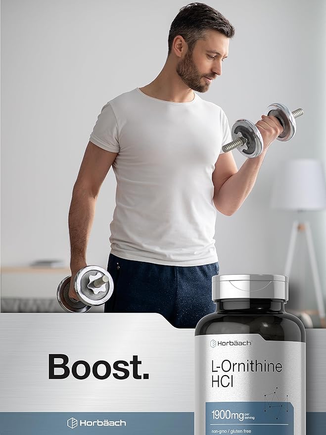 Horbäach L Ornithine HCl 1900mg | 120 Capsules