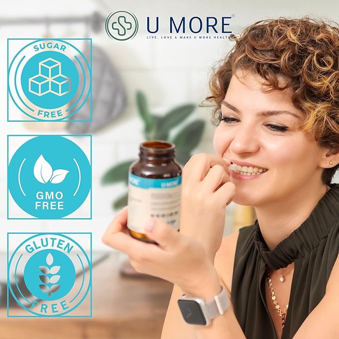 U-MORE Hydrolyzed Marine Collagen (Peptide) Supplement 60 Tablets
