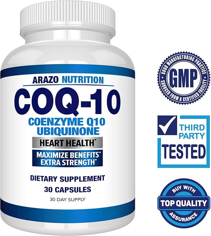 Arazo Nutrition CoQ10 Ubiquinone Coenzyme Q10-200mg