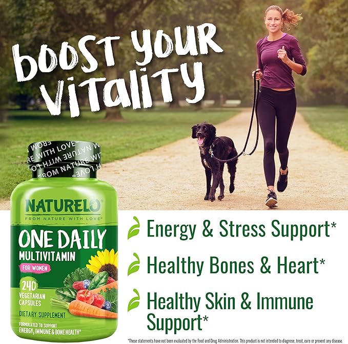 NATURELO One Daily Multivitamin for Women 240 Capsules 8 Month