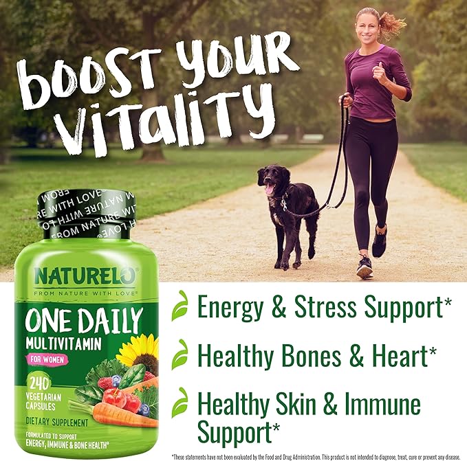 NATURELO One Daily Multivitamin for Women 240 Capsules 8 Month