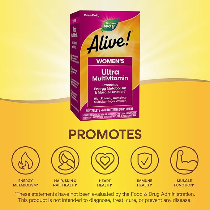 Nature's Way Alive! Women's Daily Ultra B12, 60 60 Tablets