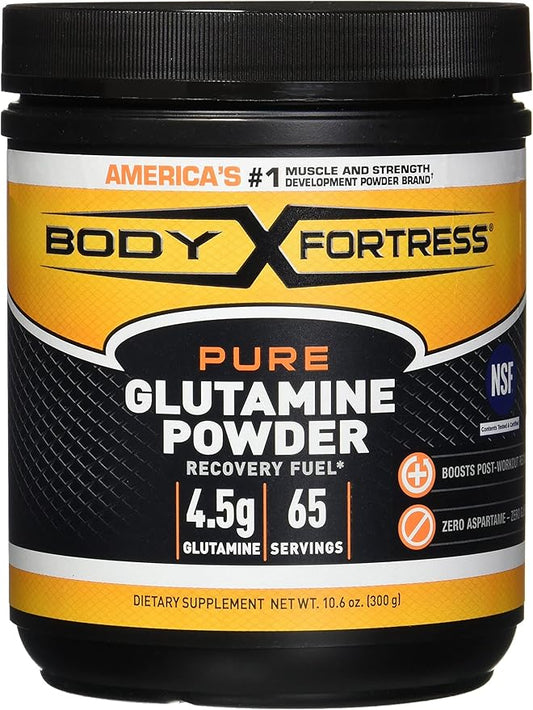 Body Fortress Pure Glutamine Powder, 10.6