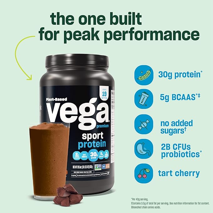 Vega Premium Sport Protein Vanilla Protein 29.2 oz,