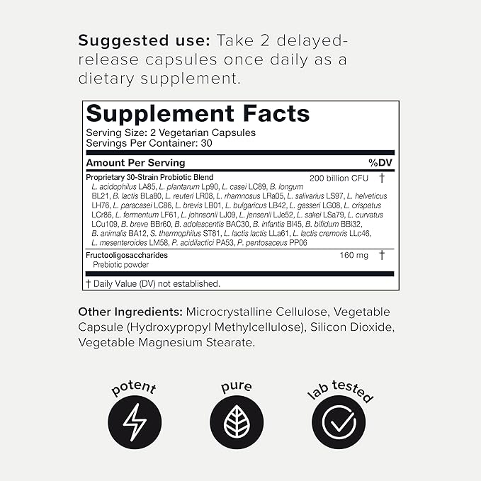 Toniiq 200 Billion CFU Probiotic Supplement 30 Verified