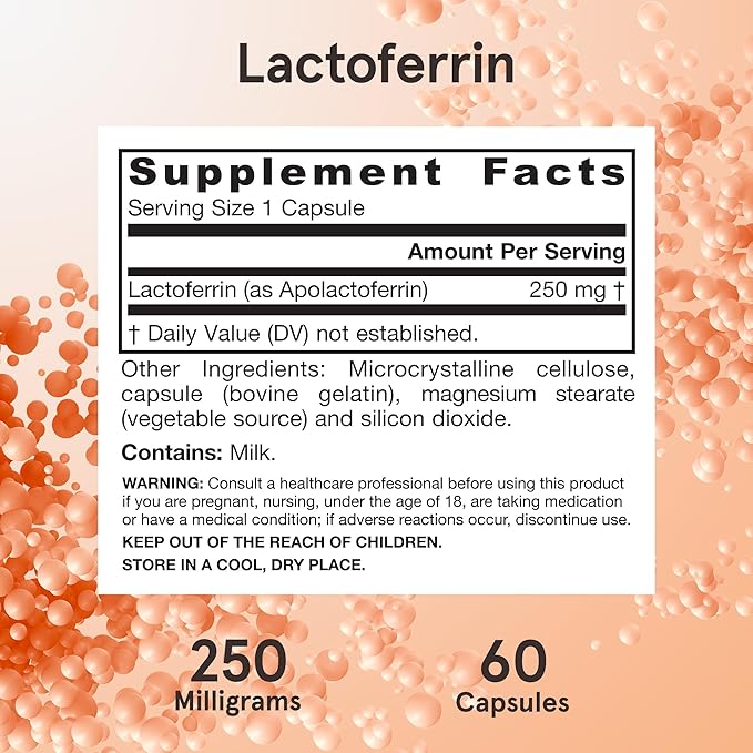 Jarrow Formulas Lactoferrin 250 mg 60 Capsules