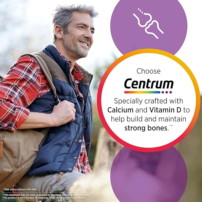 Centrum Multivitamin for Men, Multivitamin/Multimineral Supplement D3, B 200 Count