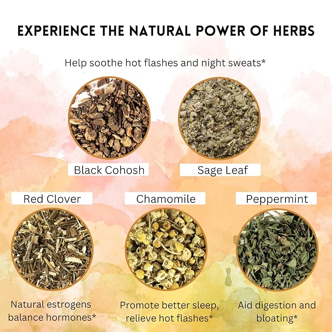 Menopause Tea for Cooling, Hormonal Balance,