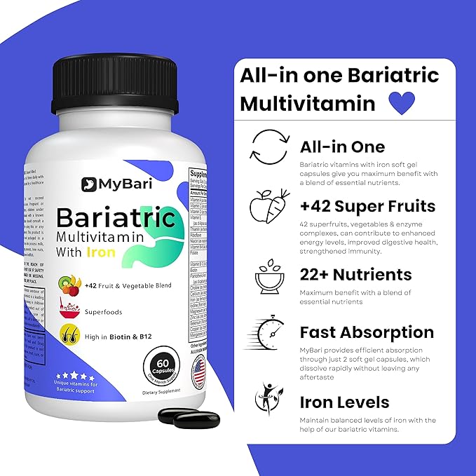 All-in-One Bariatric Multivitamin with Iron 42+ Fruit 60 Liquid