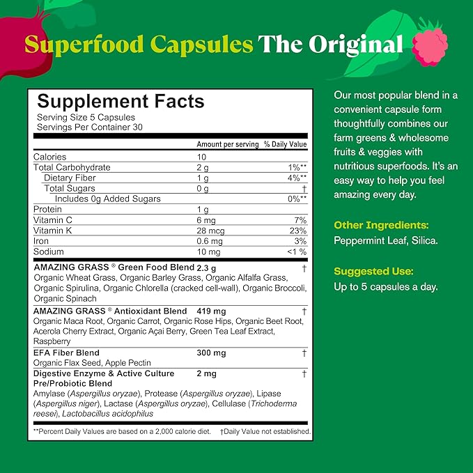 Amazing Grass Greens Superfood Powder: Greens 150 Count