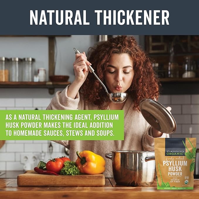 Viva Naturals Organic Psyllium Husk Powder, 24 oz