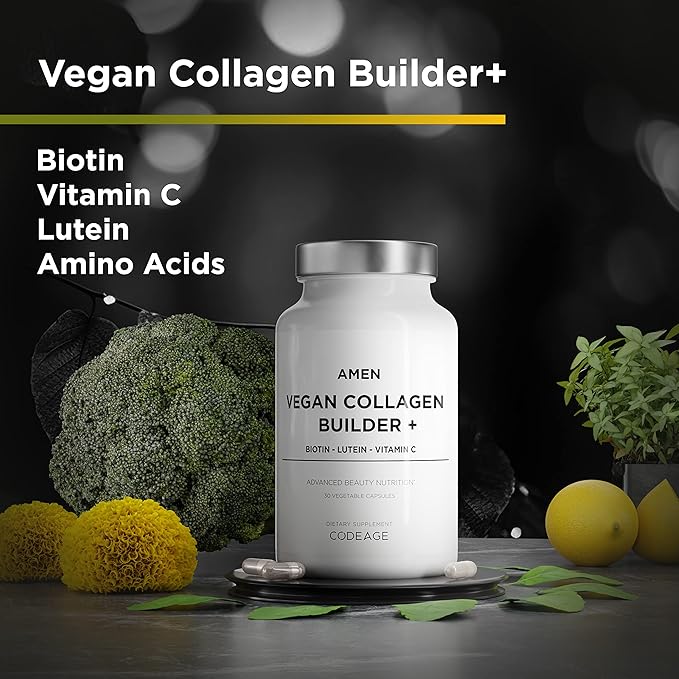 Amen Plant-Based Vegan Collagen Builder Supplement 30 Capsules