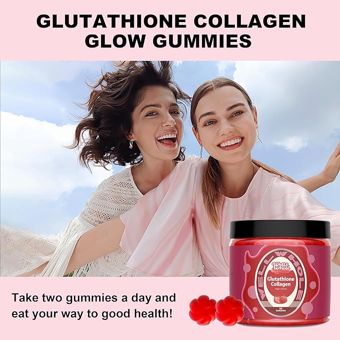 Well&Whole Glutathione Collagen Glow Gummies, Glow 60 Counts