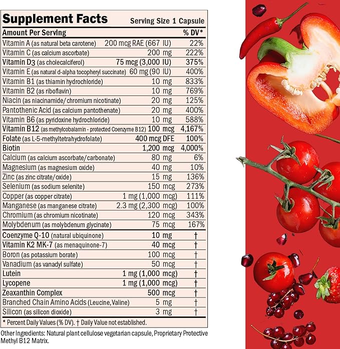 ANDREW LESSMAN Essential-1 Multivitamin 3000 IU D3 180 180 Small 100 mcg B12. CoQ10 CoQ10 Lutein