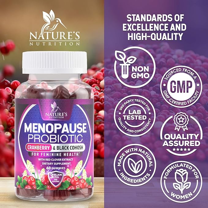 Menopause Probiotic for Women Gummy 3 Billion 60 Gummies