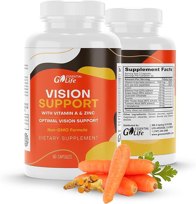 Vision Support Supplement 20mg for 60 Capsules