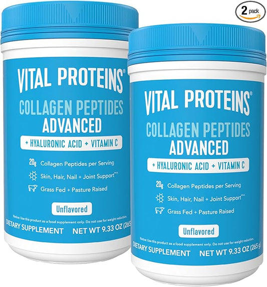 Vital Proteins Collagen Peptides with Hyaluronic 9.33oz Bundle, 20g per 9.33oz Canister 2