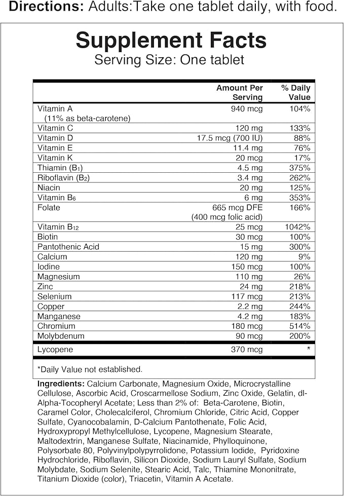 One-A-Day Men's Multivitamin 50+ Daily Essentials 50 Plus 150 Count