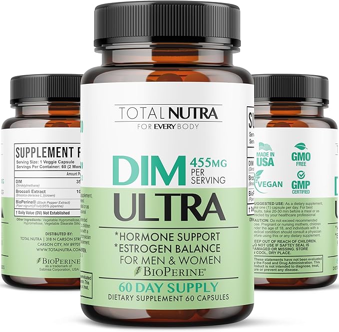 DIM Supplement: DIM Ultra 455mg Diindolylmethane,