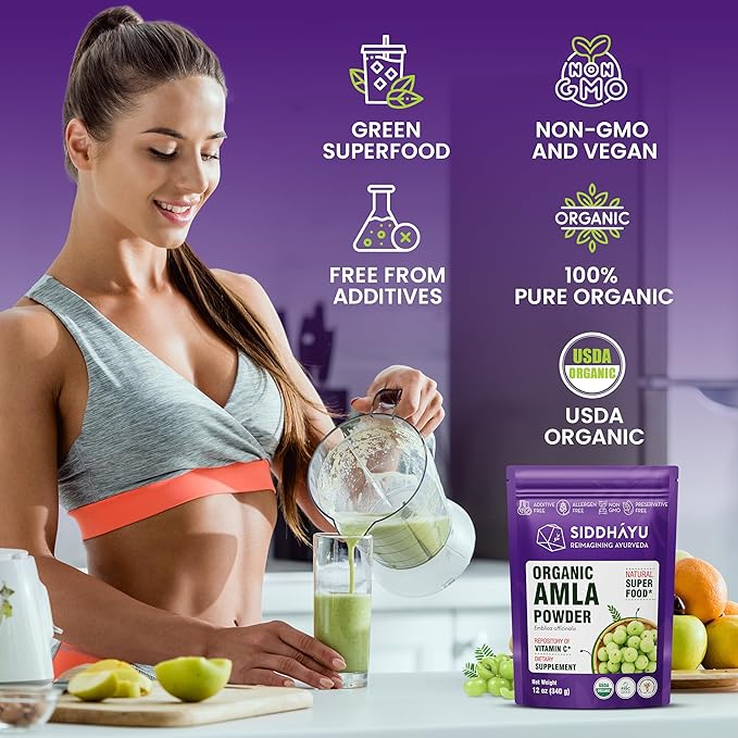 Organic Amla Powder for Hair Growth 12 oz
