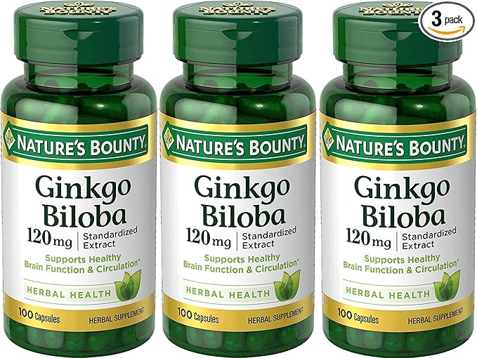 Nature's Bounty Ginkgo Biloba 120 mg 100 ea 3)