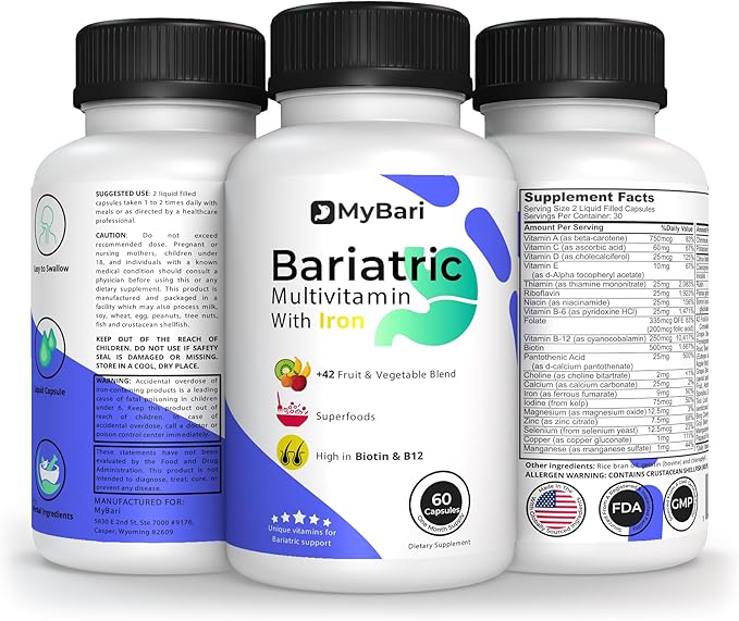 All-in-One Bariatric Multivitamin with Iron 42+ Fruit 60 Liquid