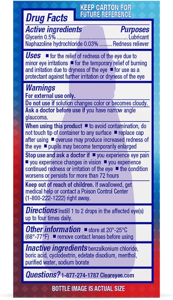 Clear Eyes Cooling Comfort Relief Eye 0.5 Fl