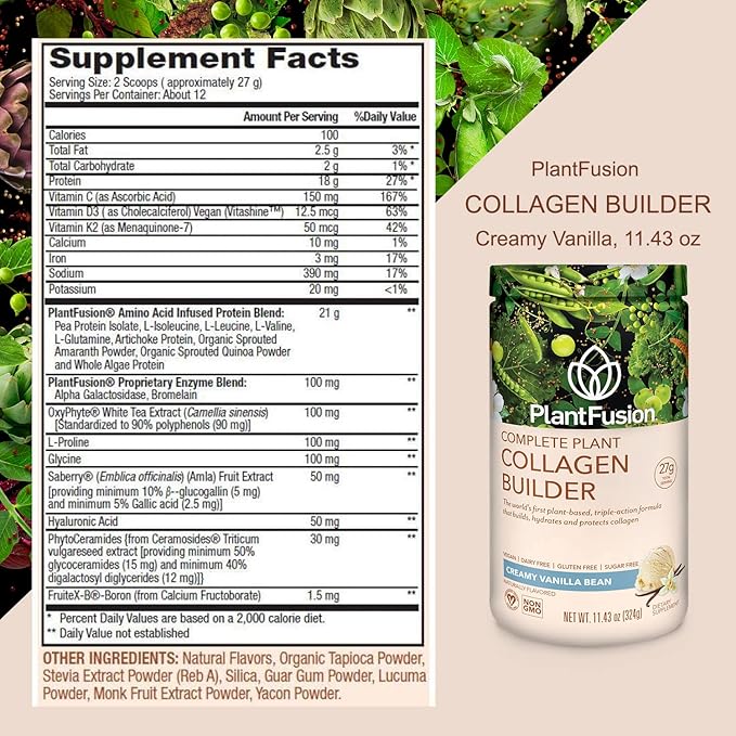 PlantFusion Vegan Collagen Powder 11.43 oz