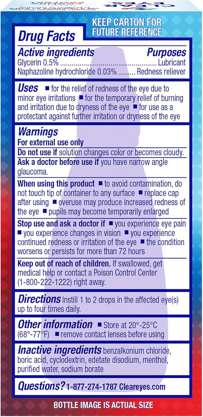 Clear Eyes Cooling Comfort Relief Eye 0.5 Fl 2)