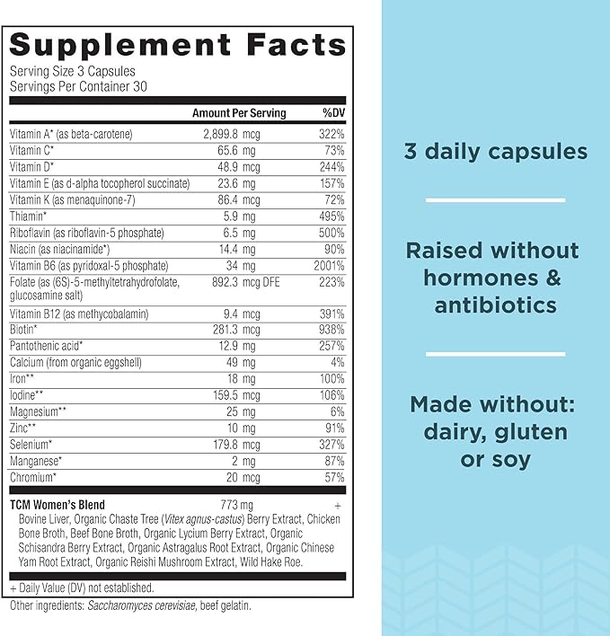 Ancient Nutrition Multivitamin for Women, Multi B12, Zinc, 90 Ct