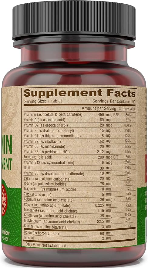 DEVA Tiny Tablets Vegan Multivitamins B12, Vitamin 90 Tablets