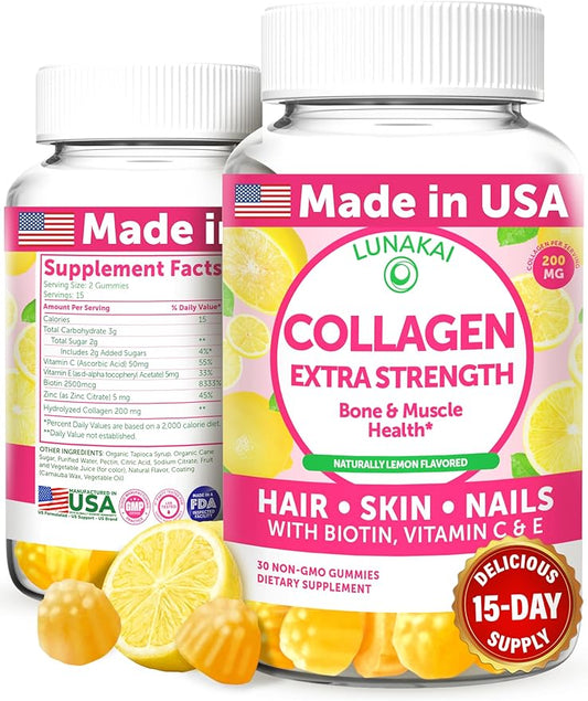Collagen Gummies for Women and Men 30 Collagen 15 Days